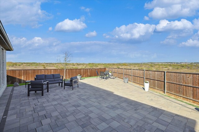 view of patio / terrace with an outdoor hangout area