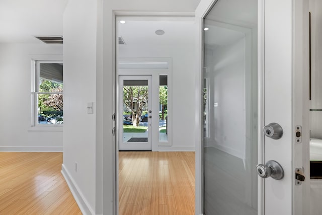 entryway featuring light wood-type flooring