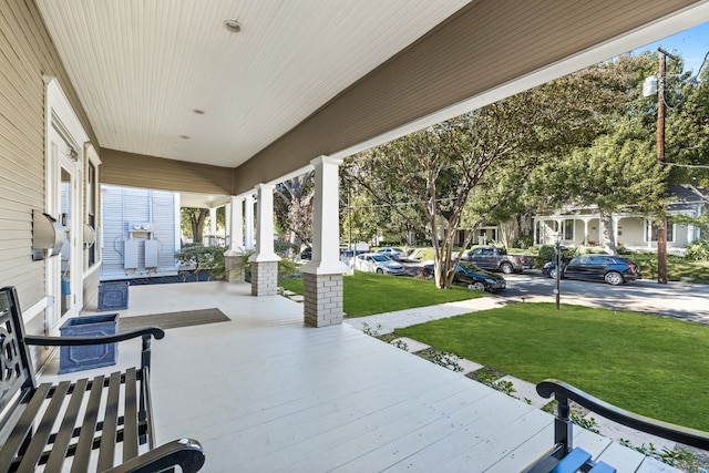 view of patio with a porch