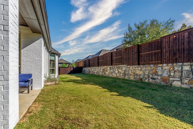 view of yard featuring a patio