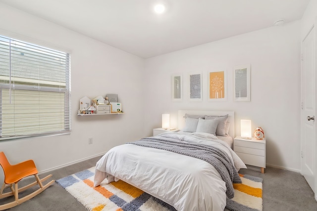 view of carpeted bedroom