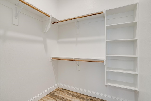 spacious closet featuring wood-type flooring