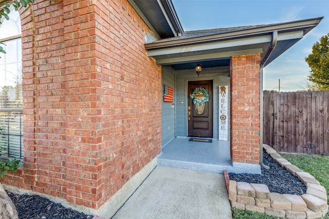 view of doorway to property