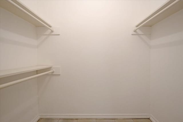view of walk in closet