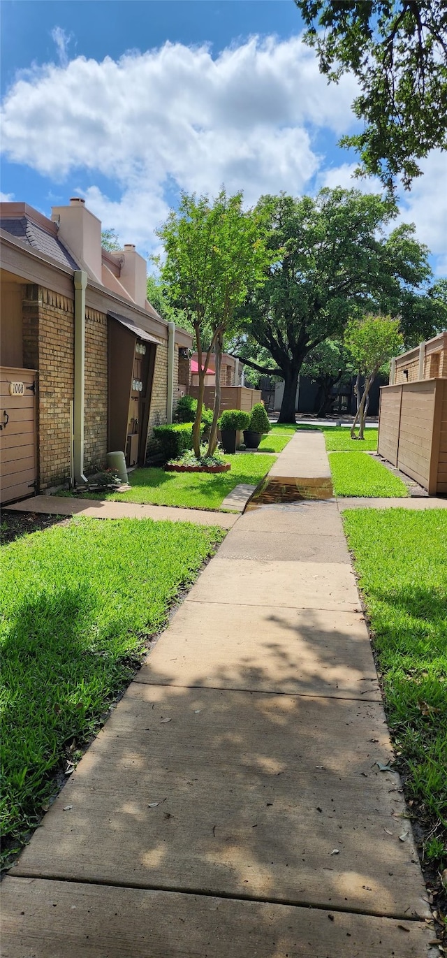 view of community with a yard