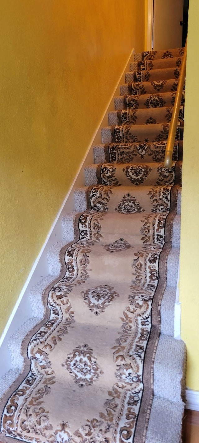 view of stairway