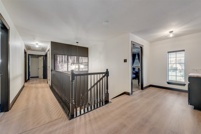 hall featuring light hardwood / wood-style floors