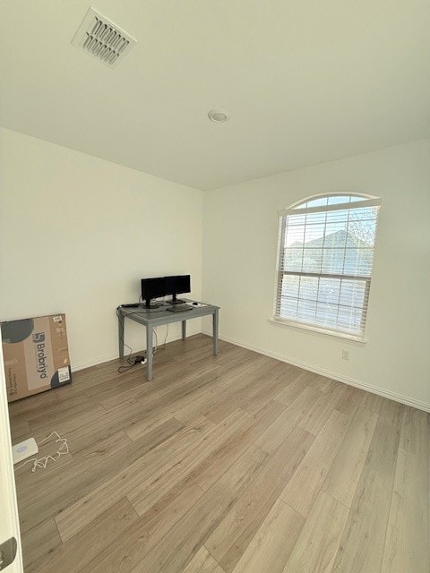 miscellaneous room with light hardwood / wood-style floors