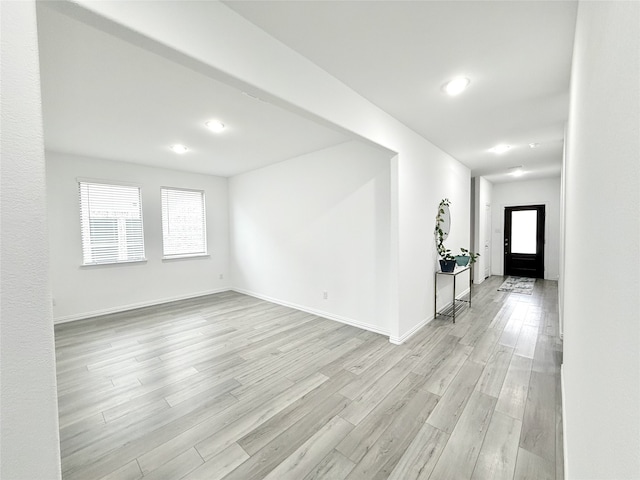 interior space with light wood-type flooring