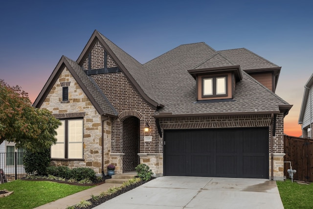 view of front of home featuring a garage