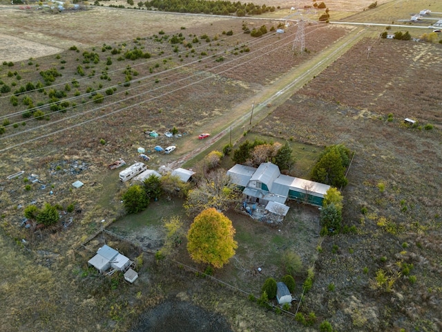 aerial view featuring a rural view