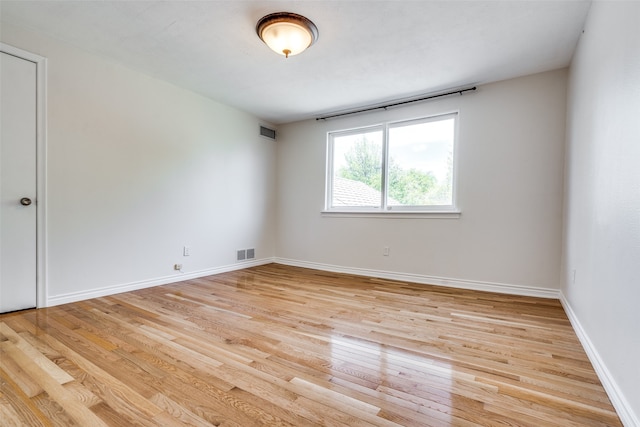 empty room featuring light wood-type flooring