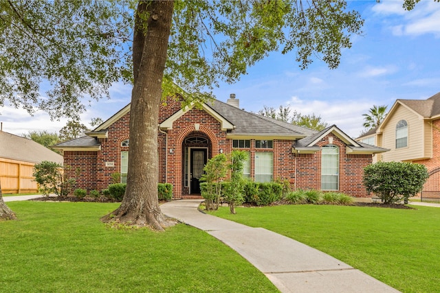 view of front of house featuring a front yard