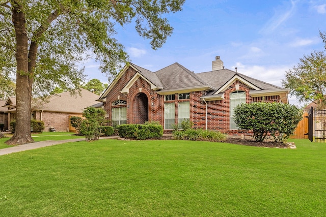 view of front of property with a front yard