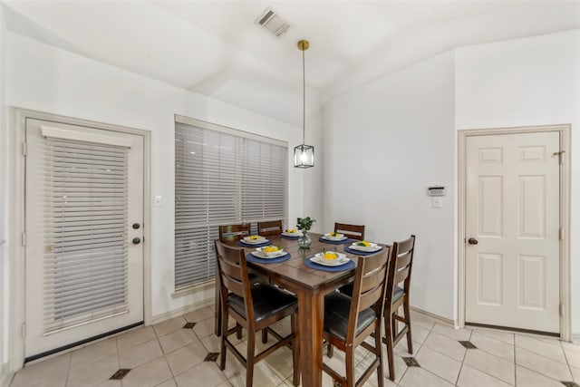 view of tiled dining room