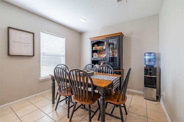 view of tiled dining area