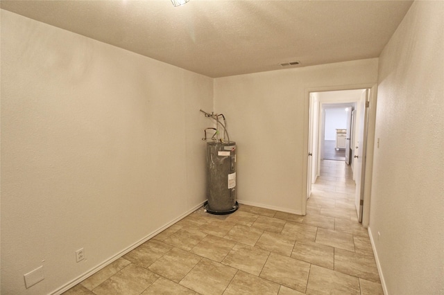 interior space featuring electric water heater