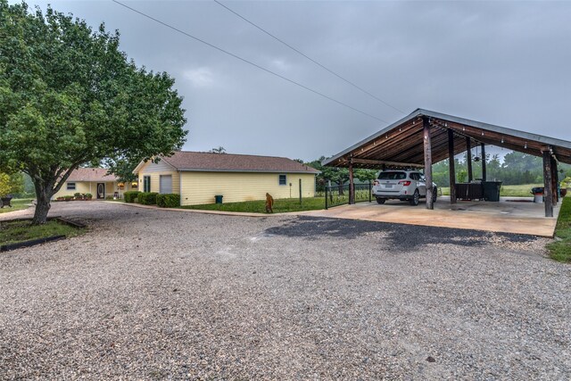 view of front of house featuring a carport