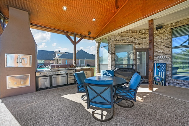 view of patio / terrace featuring area for grilling