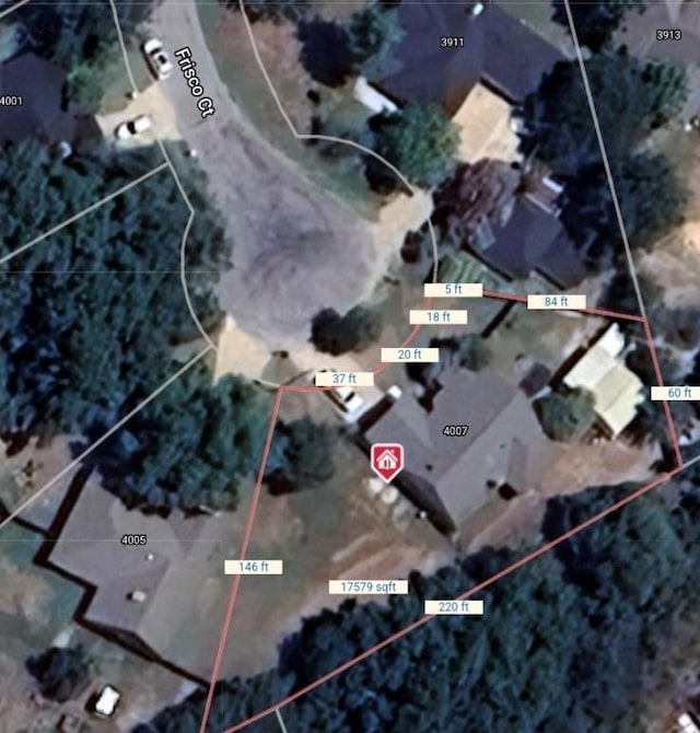 4007 Frisco Ct, Granbury, TX 76048 - aerial map of property and surrounding area