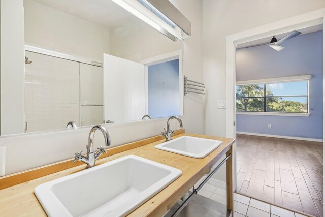 kitchen featuring sink and hardwood / wood-style flooring