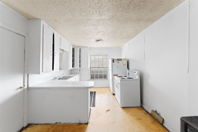 interior space with a textured ceiling