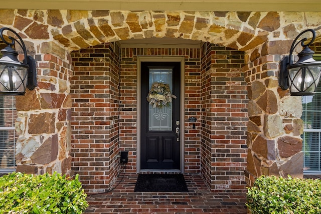 view of exterior entry