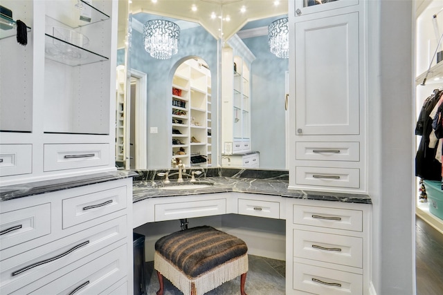 2009 E Highland St, Southlake, TX 76092 - full bath with a chandelier and vanity