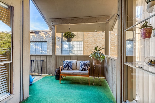 unfurnished sunroom featuring plenty of natural light