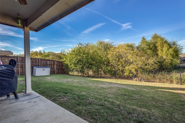 view of yard with a patio