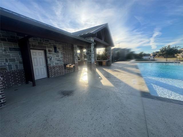 view of home's exterior featuring a patio area