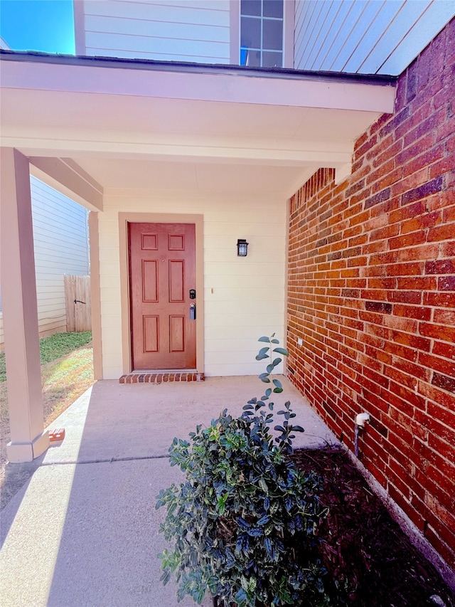 view of doorway to property