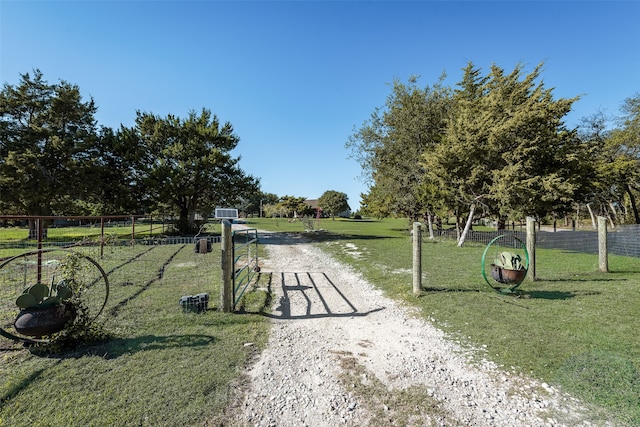 surrounding community featuring a lawn