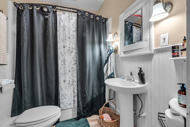 bathroom featuring toilet and sink