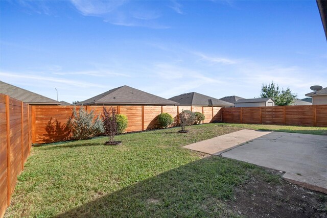 view of yard featuring a patio area