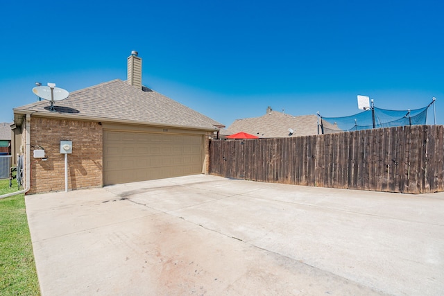 view of home's exterior featuring a garage