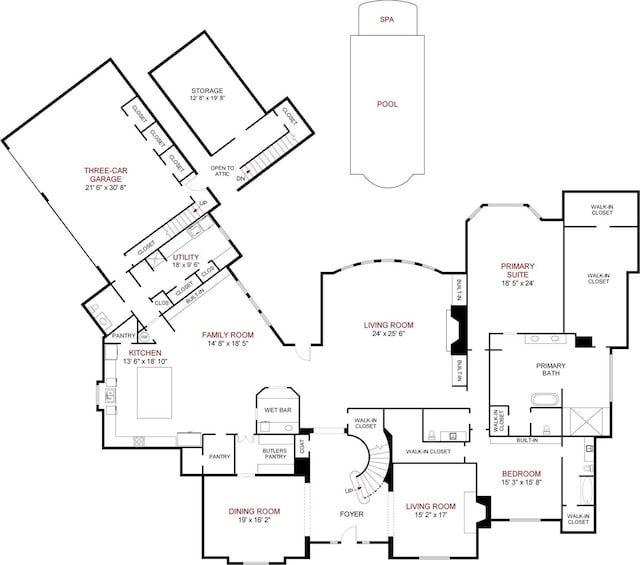 2 Manzano, Dallas, TX 75230 - floor plan / room layout