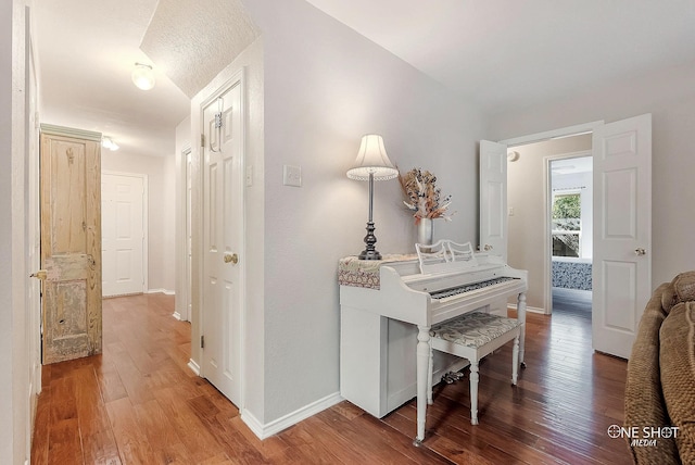 hall featuring wood-type flooring