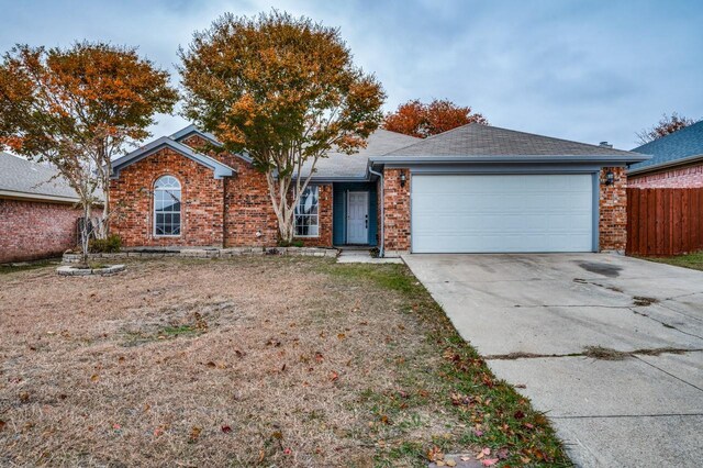 view of front facade with a garage