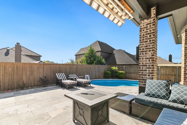 view of pool with a patio