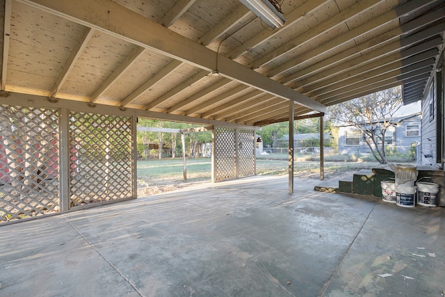 view of patio featuring a carport