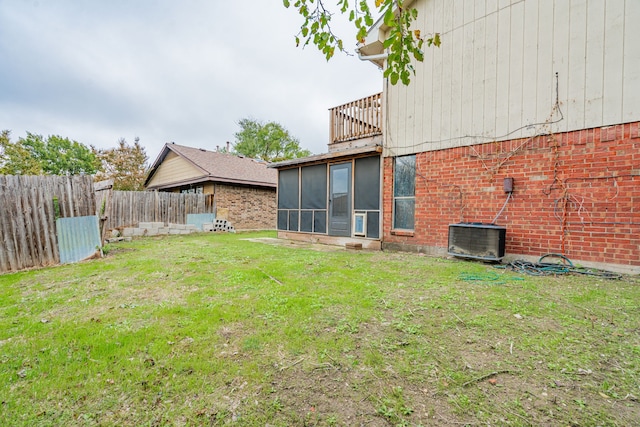 view of yard with cooling unit