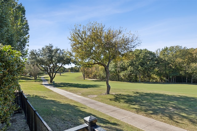 view of community featuring a yard