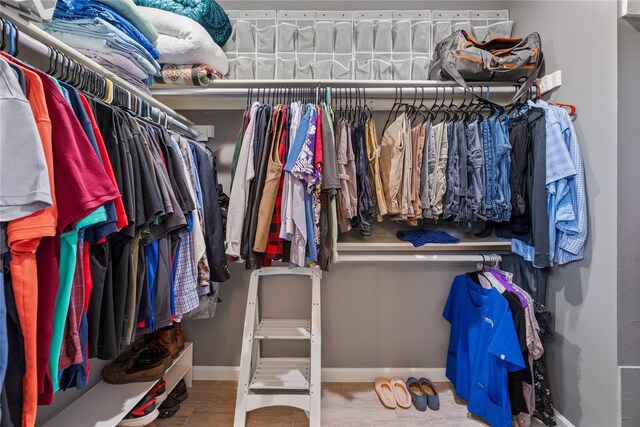 view of walk in closet