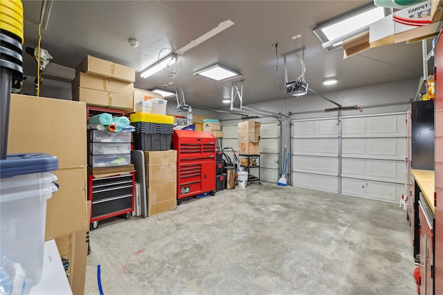 garage featuring a garage door opener