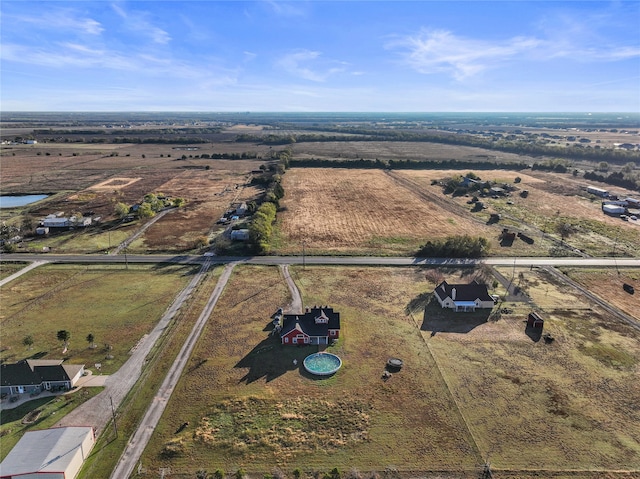 aerial view with a rural view