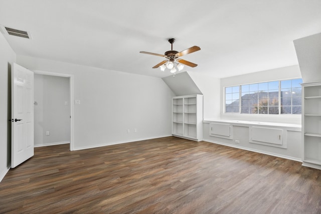 1920 Templehill Dr, Plano, TX 75075 - bonus room featuring a ceiling fan, dark wood-style floors, and baseboards