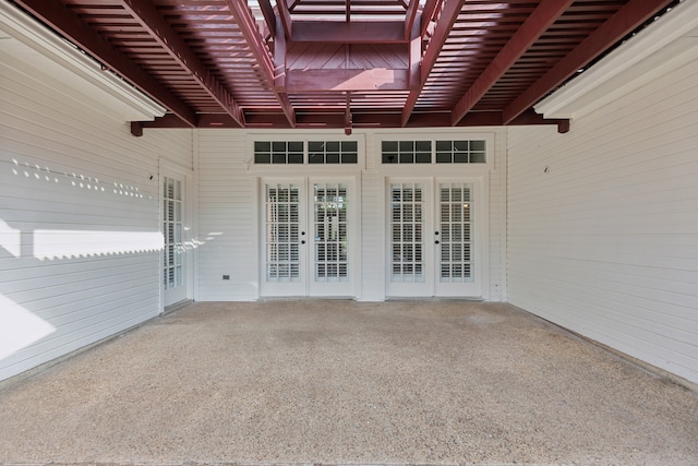 view of patio with french doors