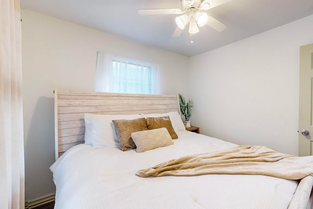 bedroom with ceiling fan