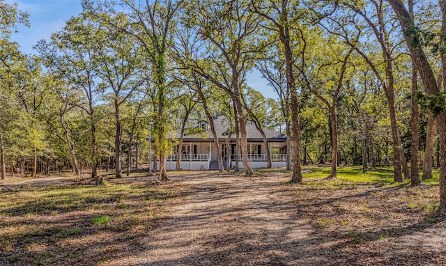 view of front of house with covered porch